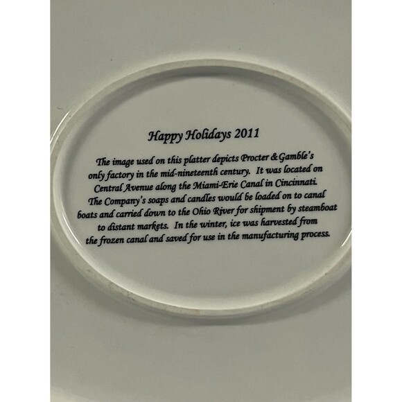 2011 Proctor & Gamble 16" Christmas Dinner Platter, CINCINNATI, OH - Picture 3 of 5
